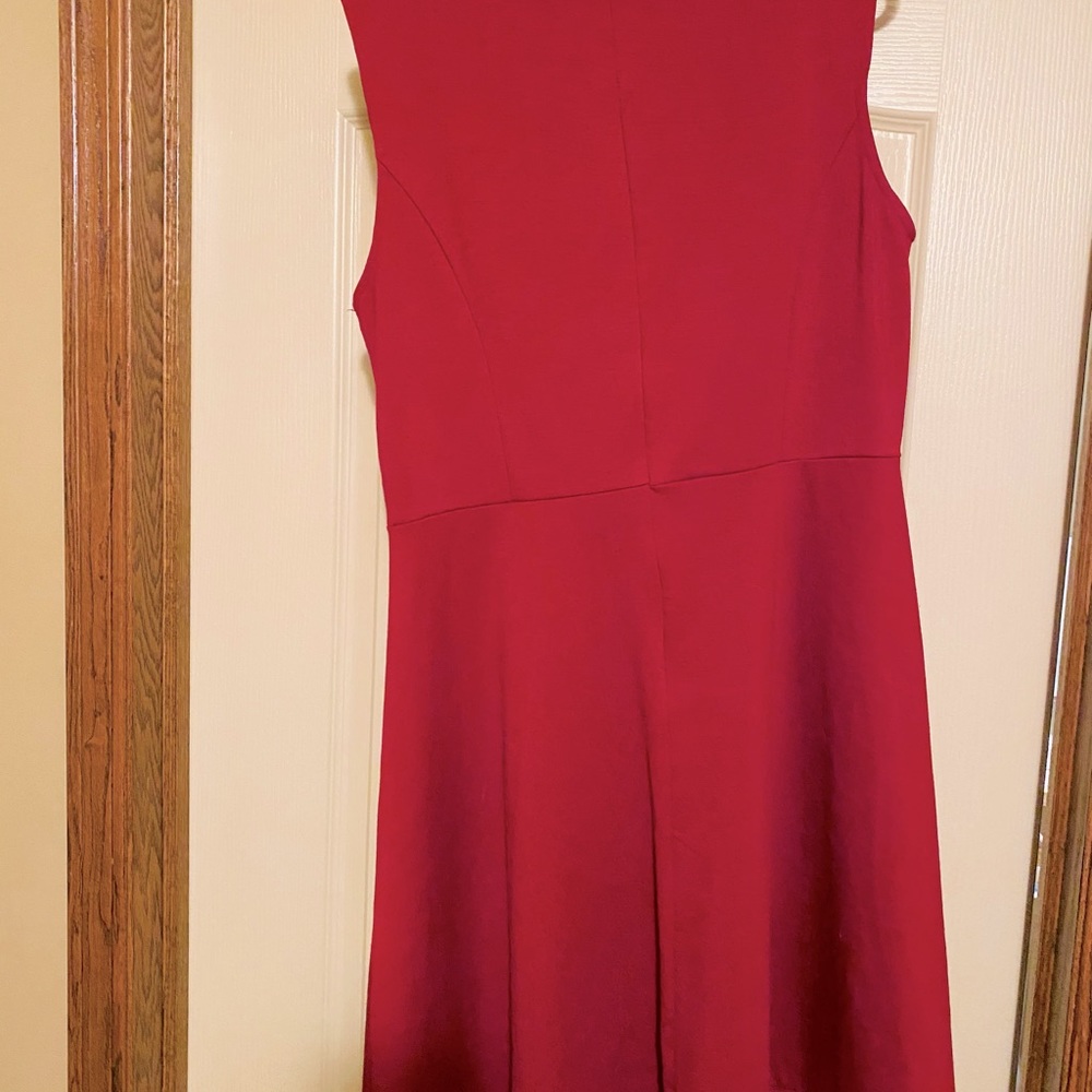 A-line burgundy dress